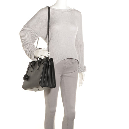 Saint Laurent Grained Calfskin Small Sac De Jour Black 2 of 8