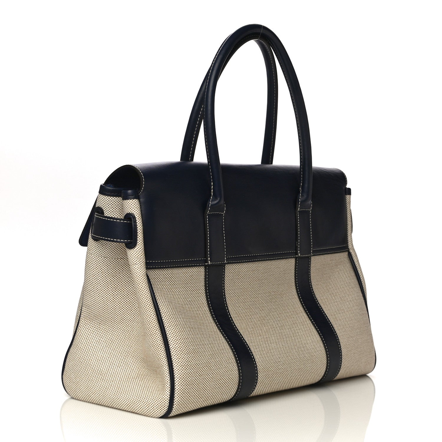 Mulberry Calfskin Canvas Heritage Bayswater Midnight 2 of 16