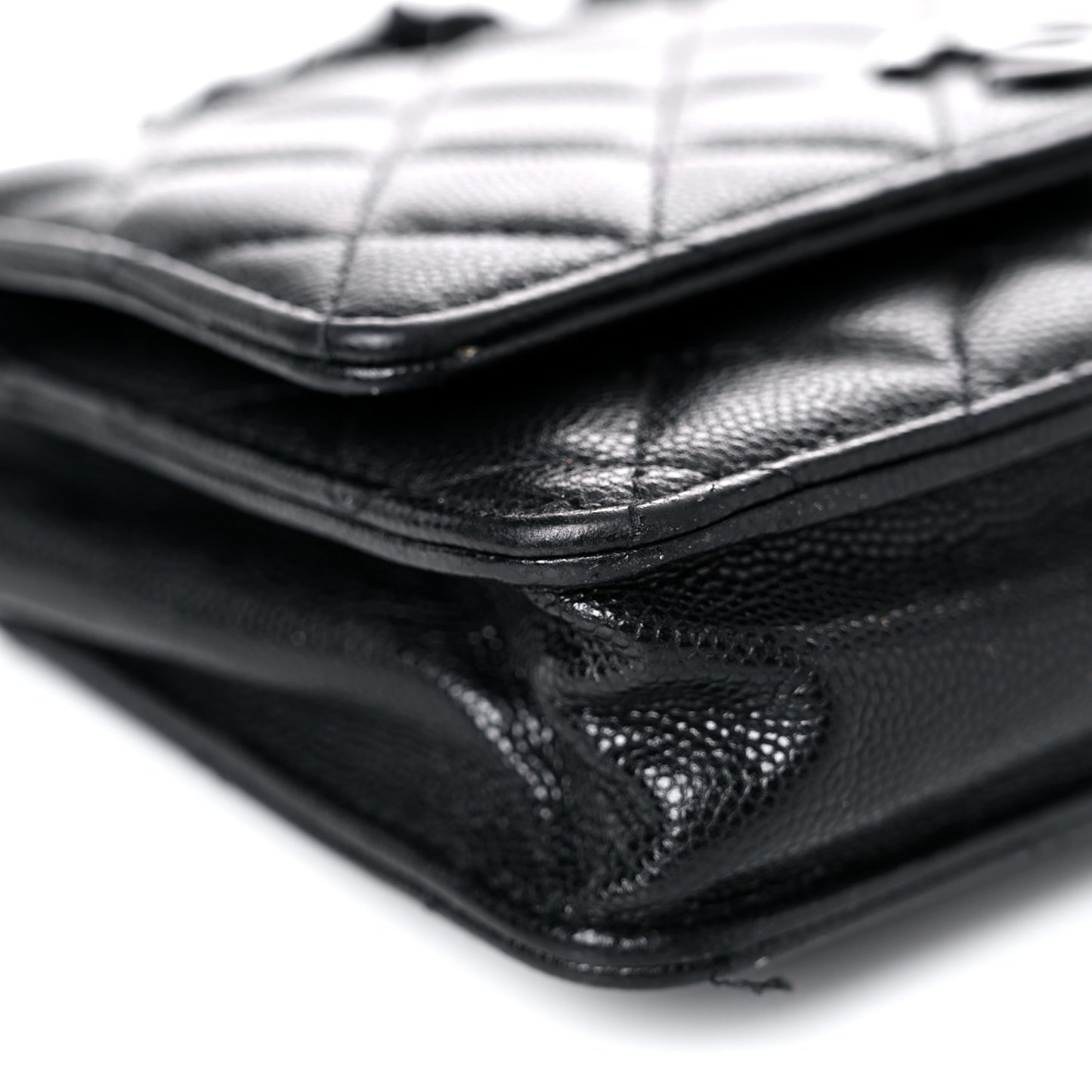 Caviar Quilted My Everything Wallet On Chain WOC Black