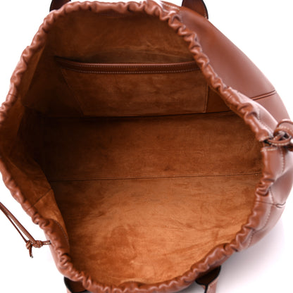 Celine Smooth Calfskin Cuir Triomphe Cabas Drawstring Tan 5 of 12