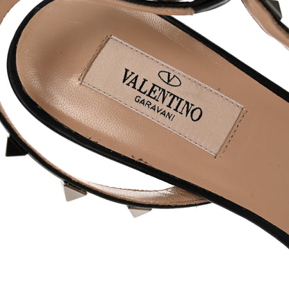 Valentino Garavani Snakeskin Rockstud Half D'Orsay Slingback 50mm Pumps 38 Black 13 of 14