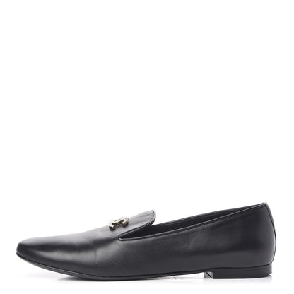 Chanel Enamel Pearl Crystal Lambskin Womens CC Mocassin Loafers 42 Black 1 of 15