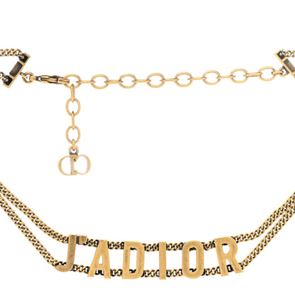 Christian Dior Metal J'Adior Choker Necklace Aged Gold 3 of 4