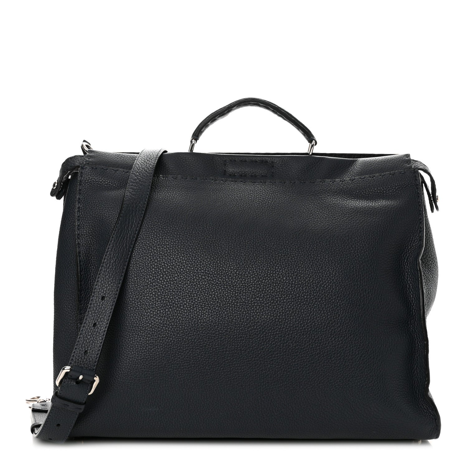 Fendi Cuoio Romano Selleria Monster Eyes Large Mens Peekaboo Iconic Essential Satchel Blue 1 of 16