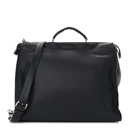 Fendi Cuoio Romano Selleria Monster Eyes Large Mens Peekaboo Iconic Essential Satchel Blue 1 of 16