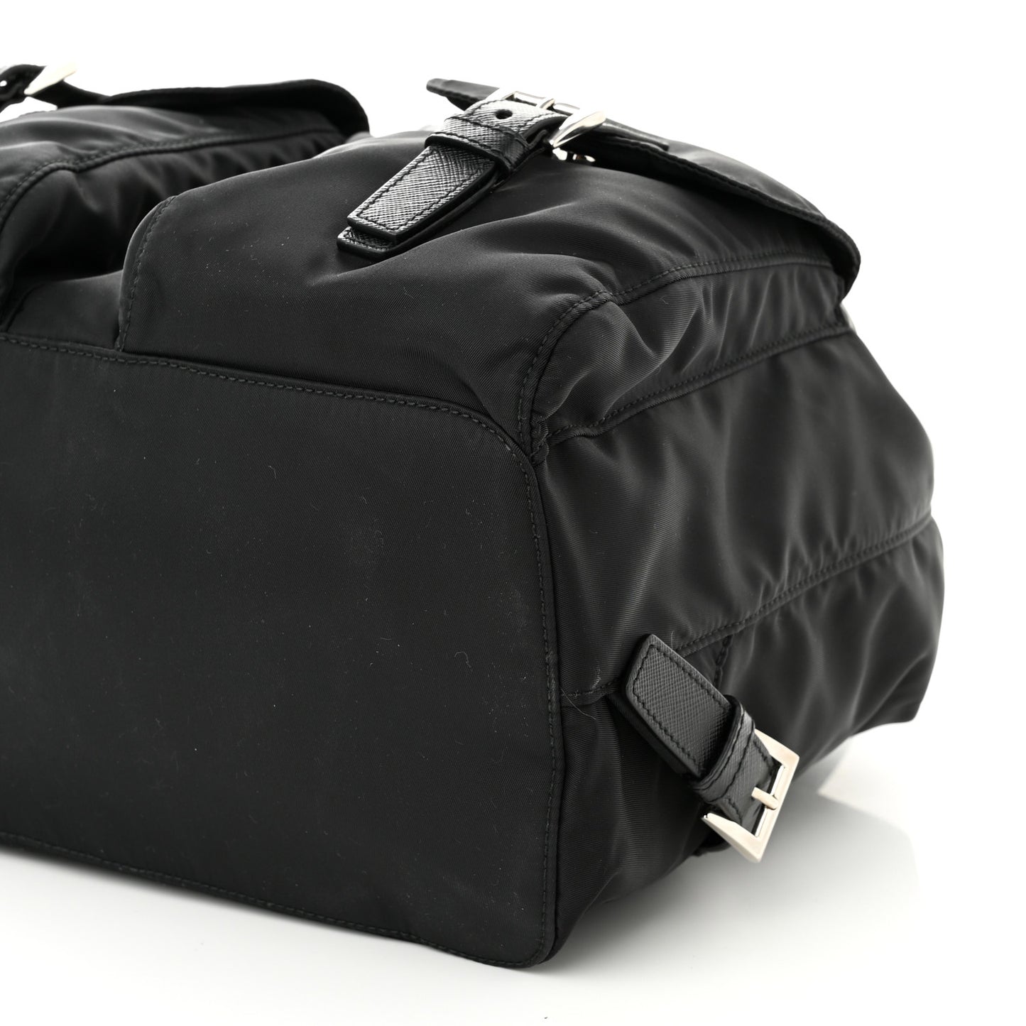 Tessuto Nylon Saffiano Medium Backpack Black