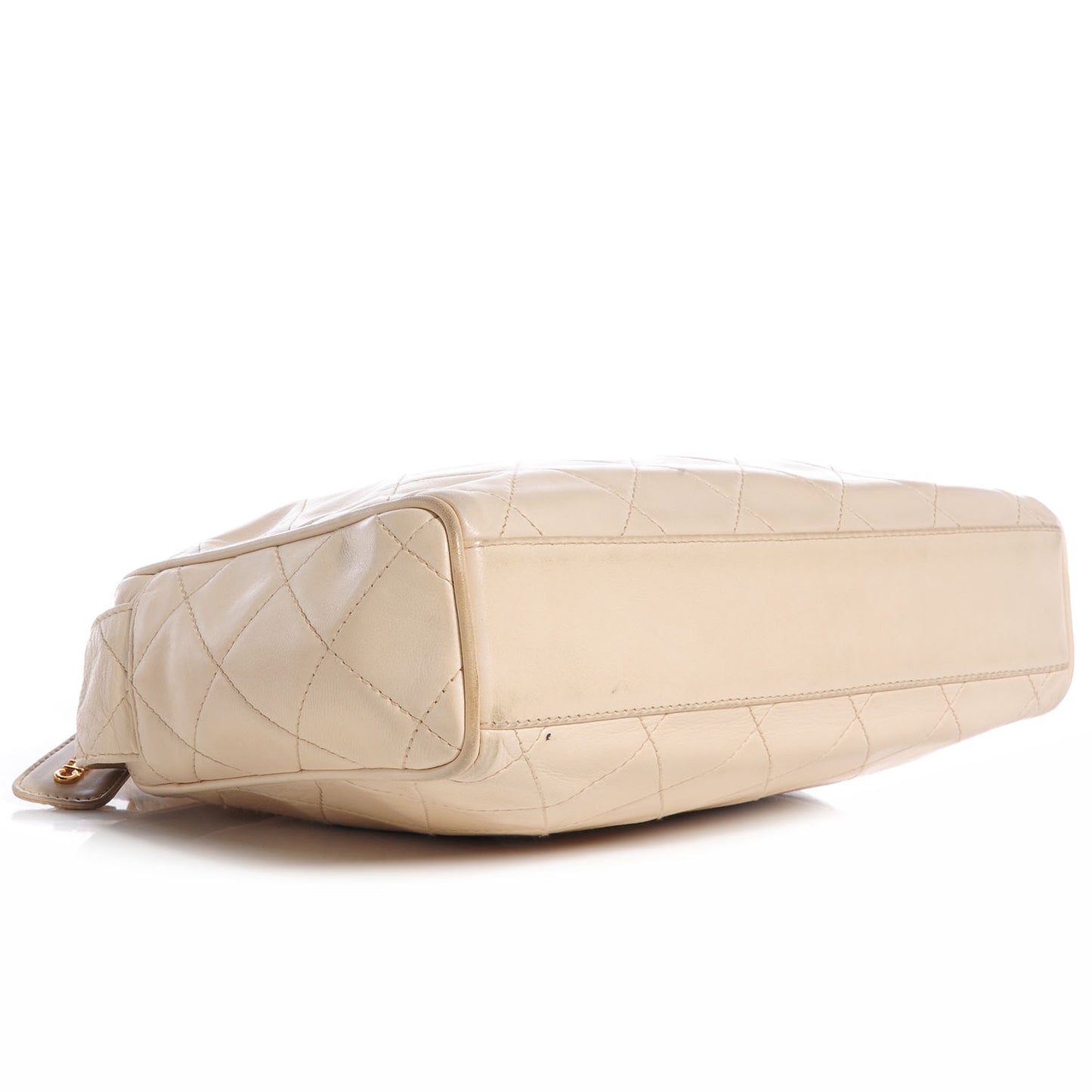 Lambskin Quilted Camera Case Beige