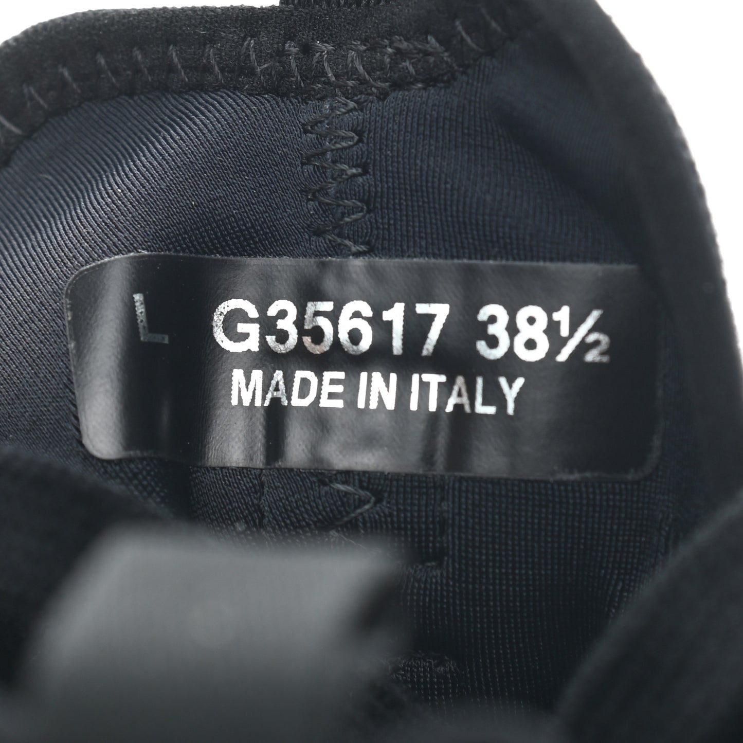 Velvet Calfskin Mixed Fibers CC Sneakers 38.5 Black