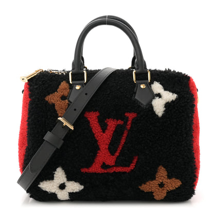Louis Vuitton Monogram Teddy Speedy Bandouliere 25 Red 1 of 9