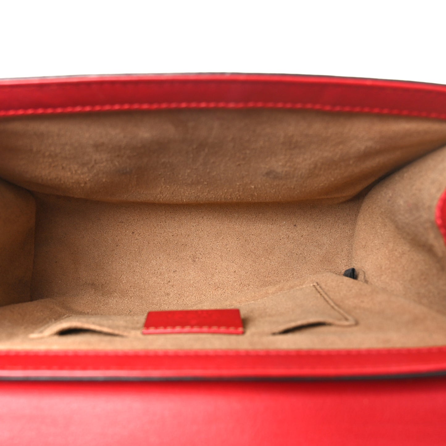 GG Supreme Monogram Calfskin Small Padlock Shoulder Bag Beige Hibiscus Red New Rosette