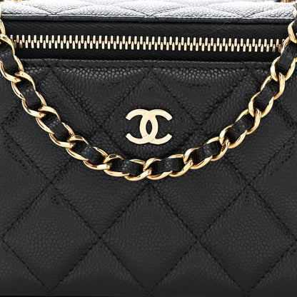 Chanel Caviar Quilted Small Vanity Case With Chain Black 8 of 11