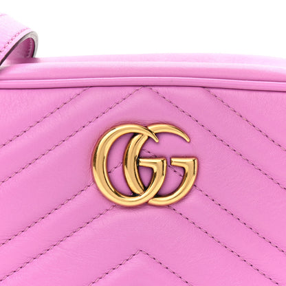 Gucci Calfskin Matelasse Mini GG Marmont Chain Shoulder Bag Candy Mousse 10 of 10