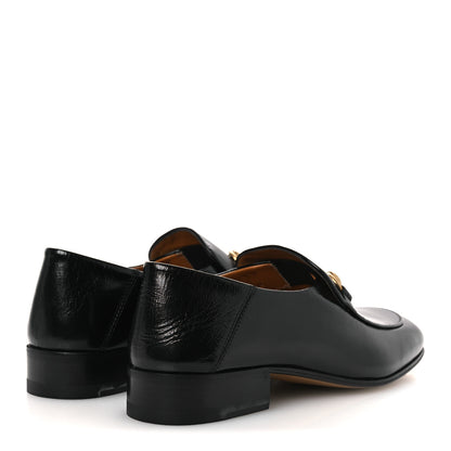 Gucci Goatskin Womens Horsebit Mid-Heel Loafers 36 Black 5 of 11
