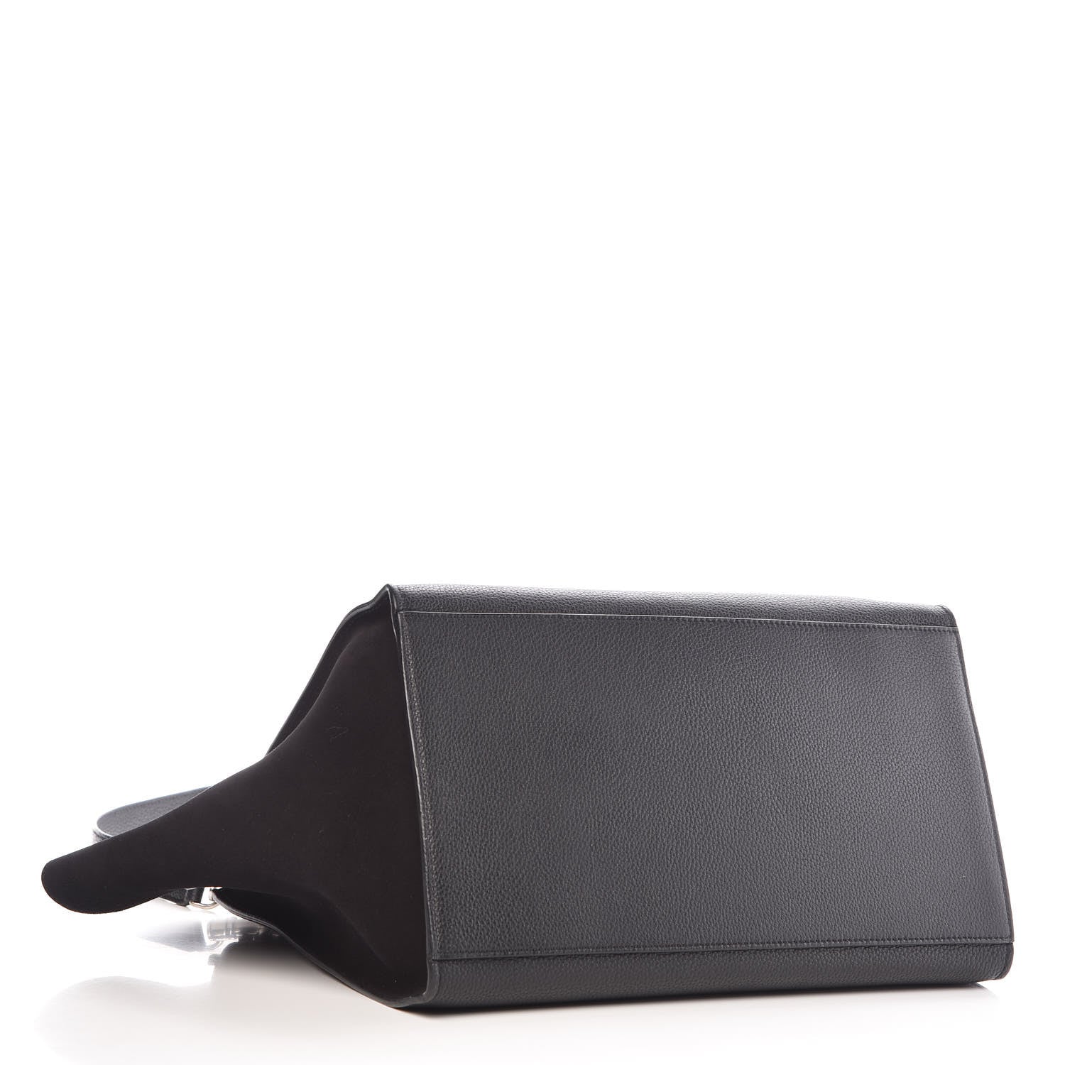 Celine Drummed Calfskin Suede Medium Trapeze Black 5 of 14