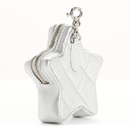 Chanel Metallic Lambskin Walk Of Fame Star Clip On Coin Purse Silver 3 of 7