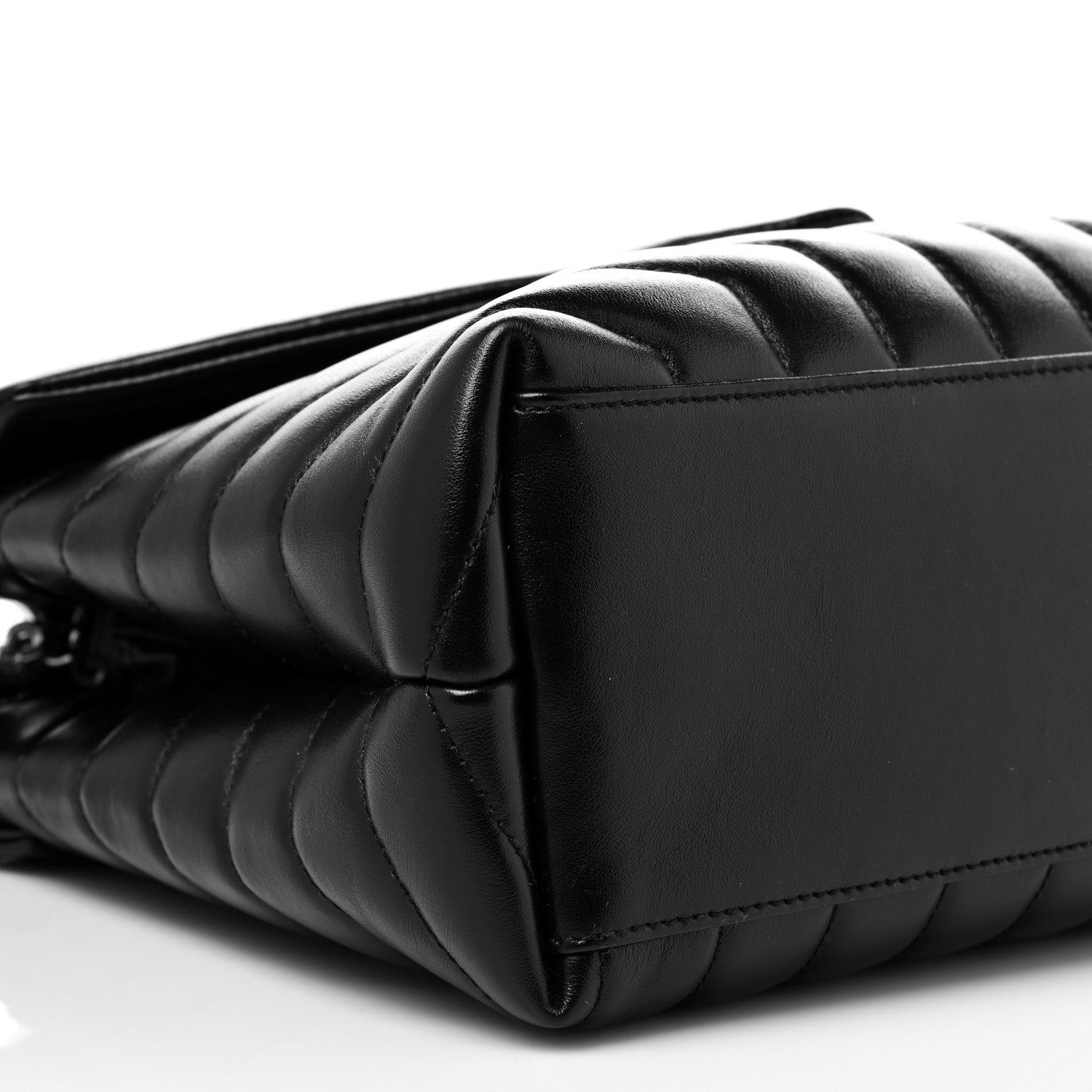 Saint Laurent Calfskin Y Quilted Monogram Medium Loulou Chain Satchel Black 9 of 10
