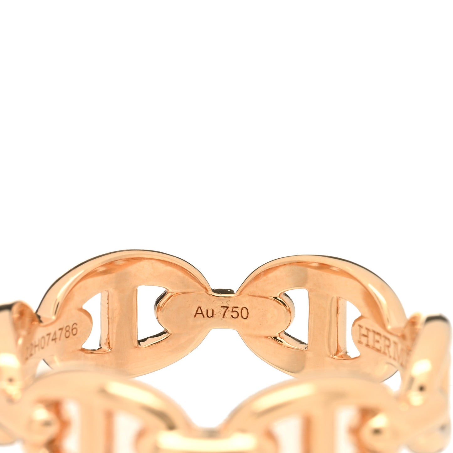 18K Rose Gold PM Chaine D'Ancre Enchainee Ring 51 5.75