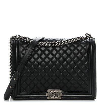 Chanel Calfskin Quilted Large Boy Flap Black 1 of 7
