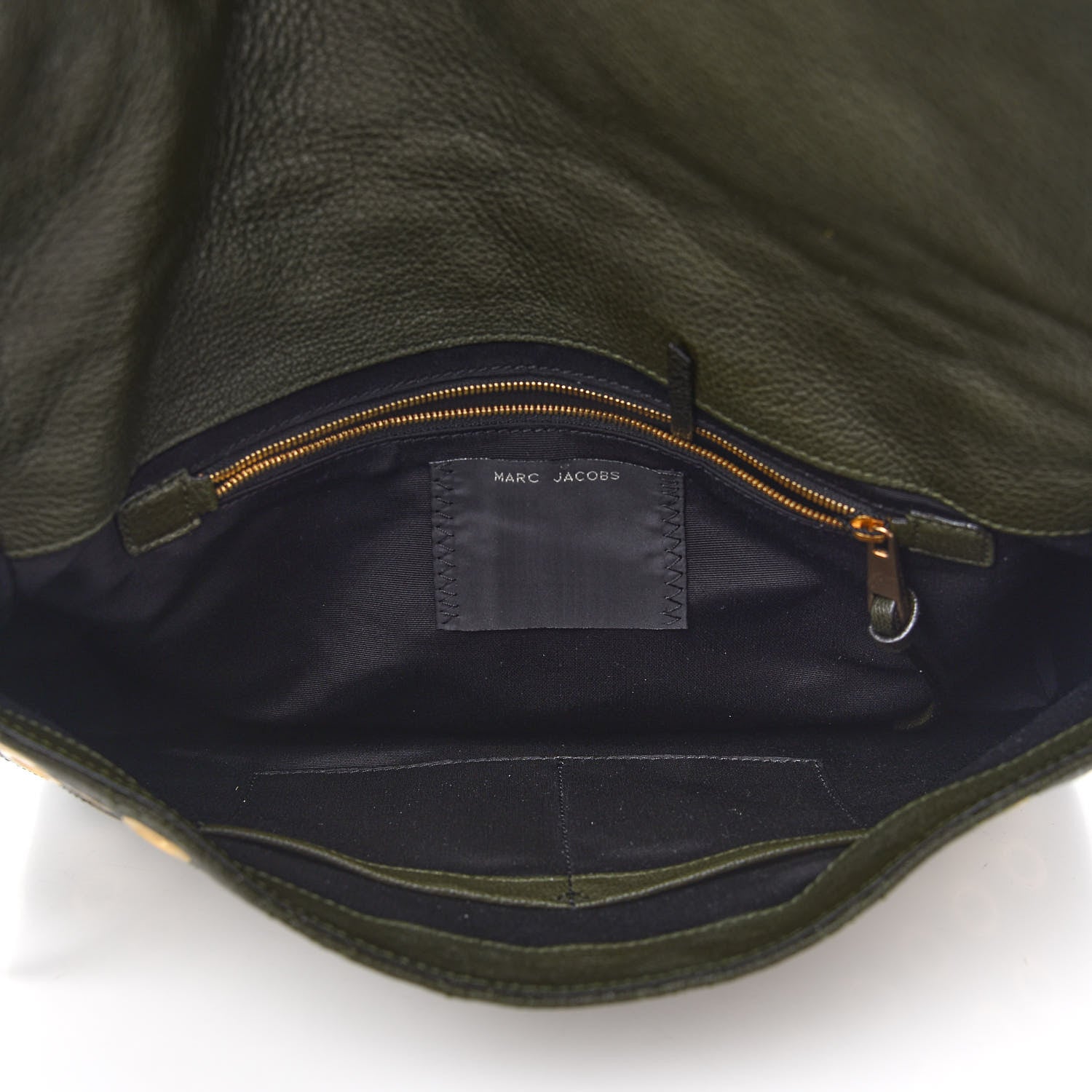 Marc Jacobs Goatskin Quilted Grommet Gotham Eyelet Shoulder Bag Bottle Green 5 of 9