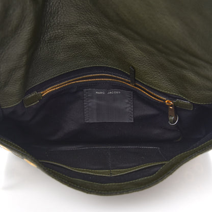Marc Jacobs Goatskin Quilted Grommet Gotham Eyelet Shoulder Bag Bottle Green 5 of 9
