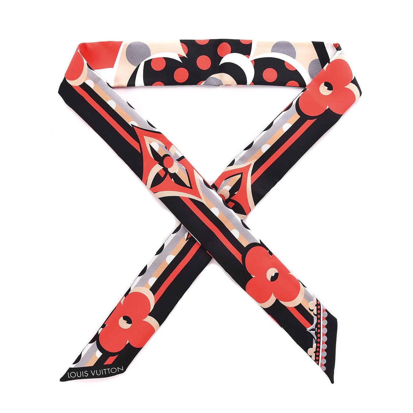 Silk Pop Monogram BB Bandeau Red
