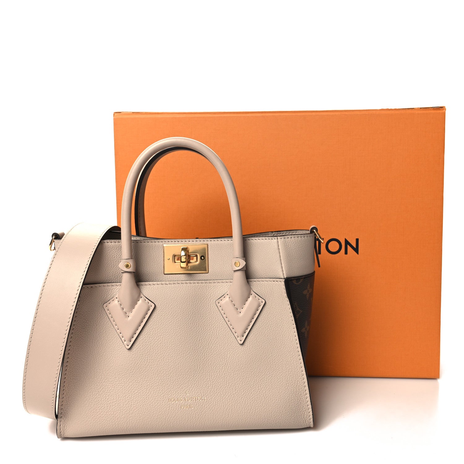 Louis Vuitton Calfskin Monogram On My Side PM Greige 10 of 10