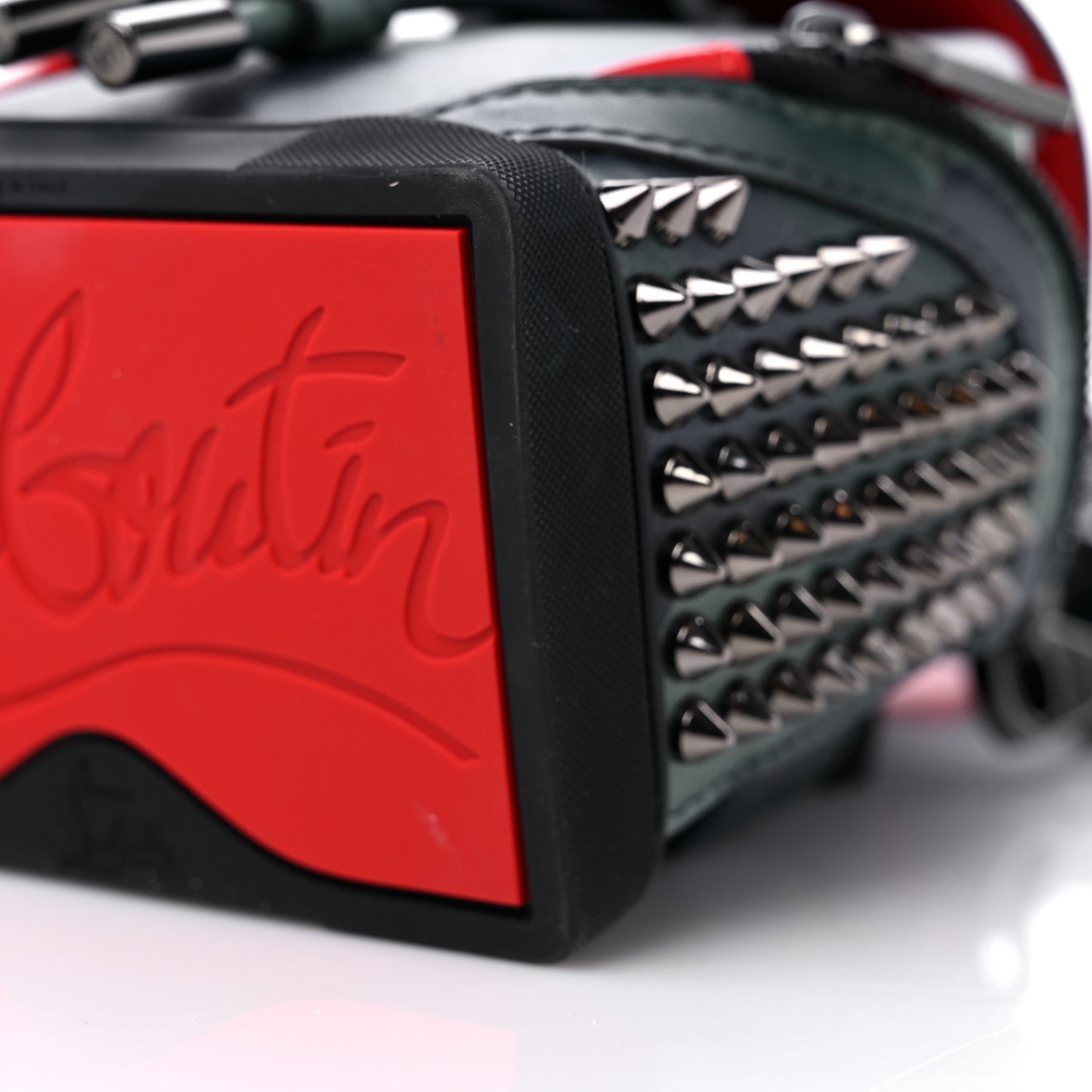 Calfskin Spiked Camouflage Mini Explorafunk Keyring Bag Multicolor