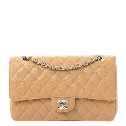 Chanel Caviar Quilted Medium Double Flap Beige 1 of 10
