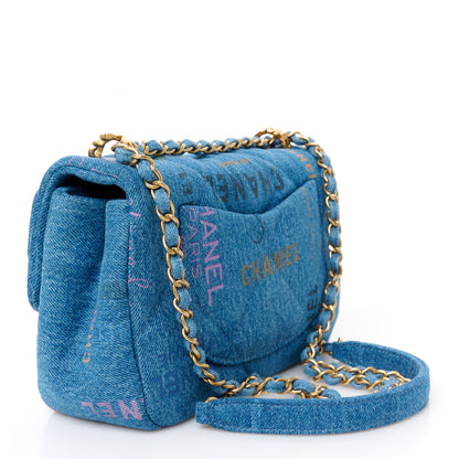 Chanel Denim Quilted Mini Denim Mood Rectangular Flap Blue Multicolor 3 of 12