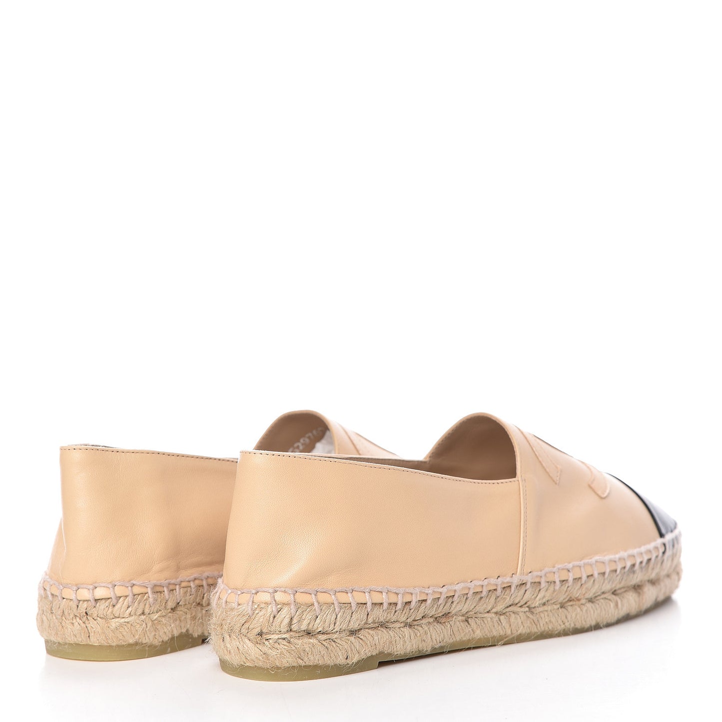 Lambskin CC Espadrilles 38 Beige Black