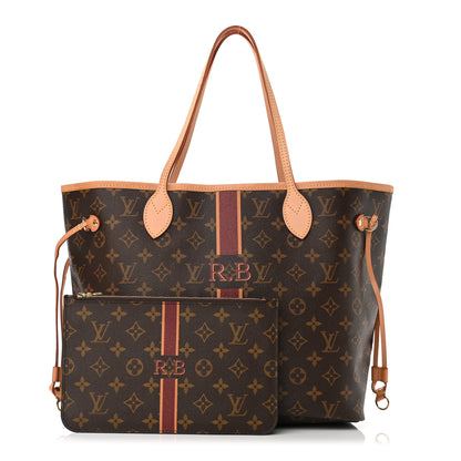 Louis Vuitton Monogram My LV Heritage Neverfull MM Burgundy Orange 1 of 12