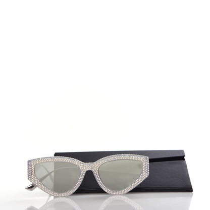 Christian Dior Acetate Crystal CatStyleDior1S Sunglasses Silver 9 of 9