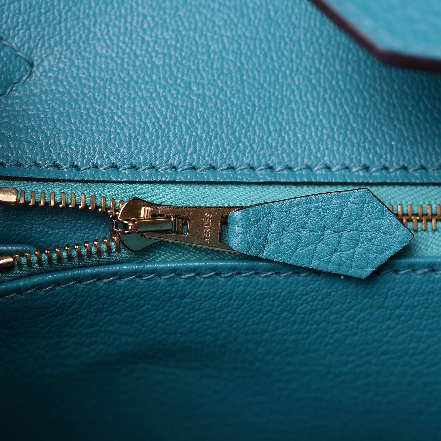Taurillon Clemence Birkin 30 Bleu Paon