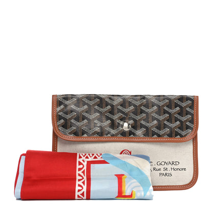 Goyard Goyardine Canvas Le Foulard Pouch Black Gold Off White 3 of 9