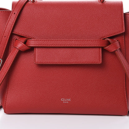 Celine Grained Calfskin Nano Belt Bag Coquelicot 7 of 9