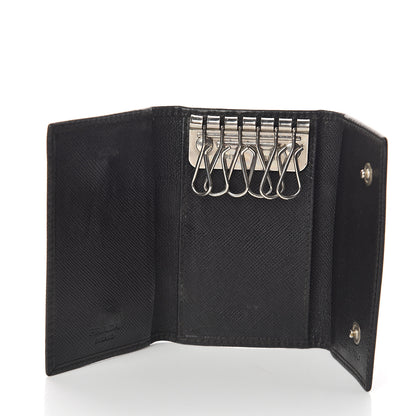 Prada Saffiano 6 Key Holder Black 4 of 6