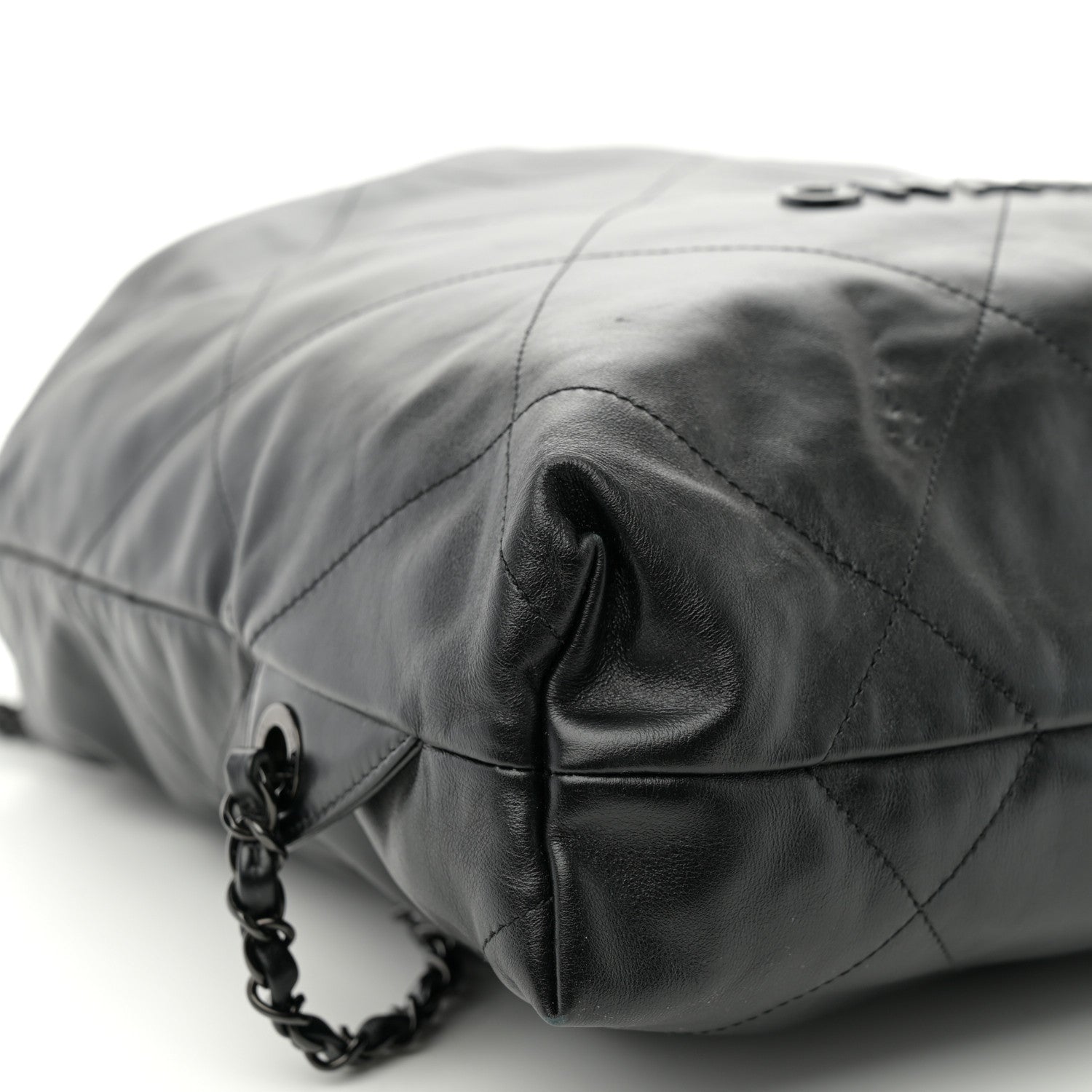 Chanel Shiny Calfskin Quilted Chanel 22 Backpack So Black 9 of 11