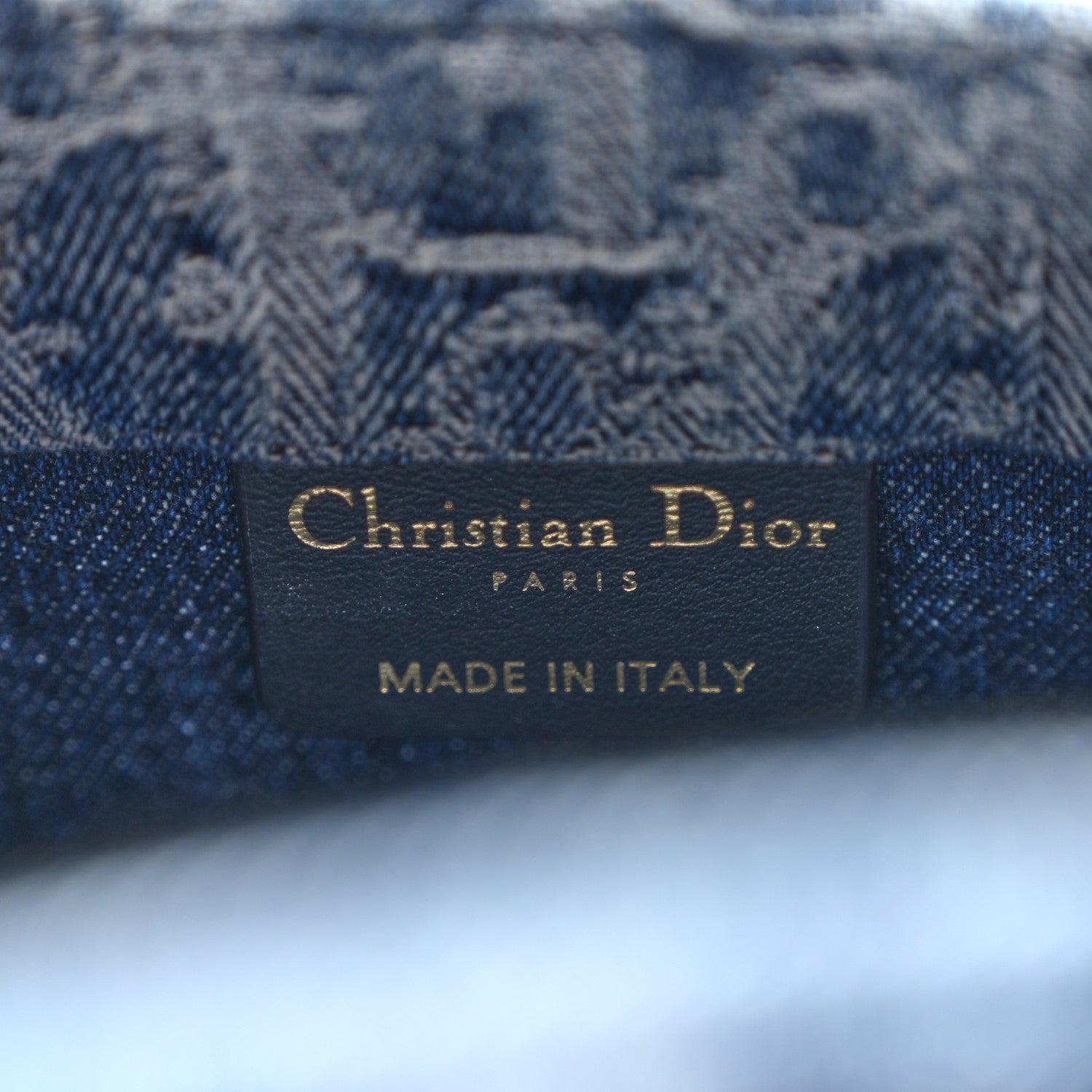 Christian Dior Denim Oblique Mini Book Tote With Strap Blue 6 of 10