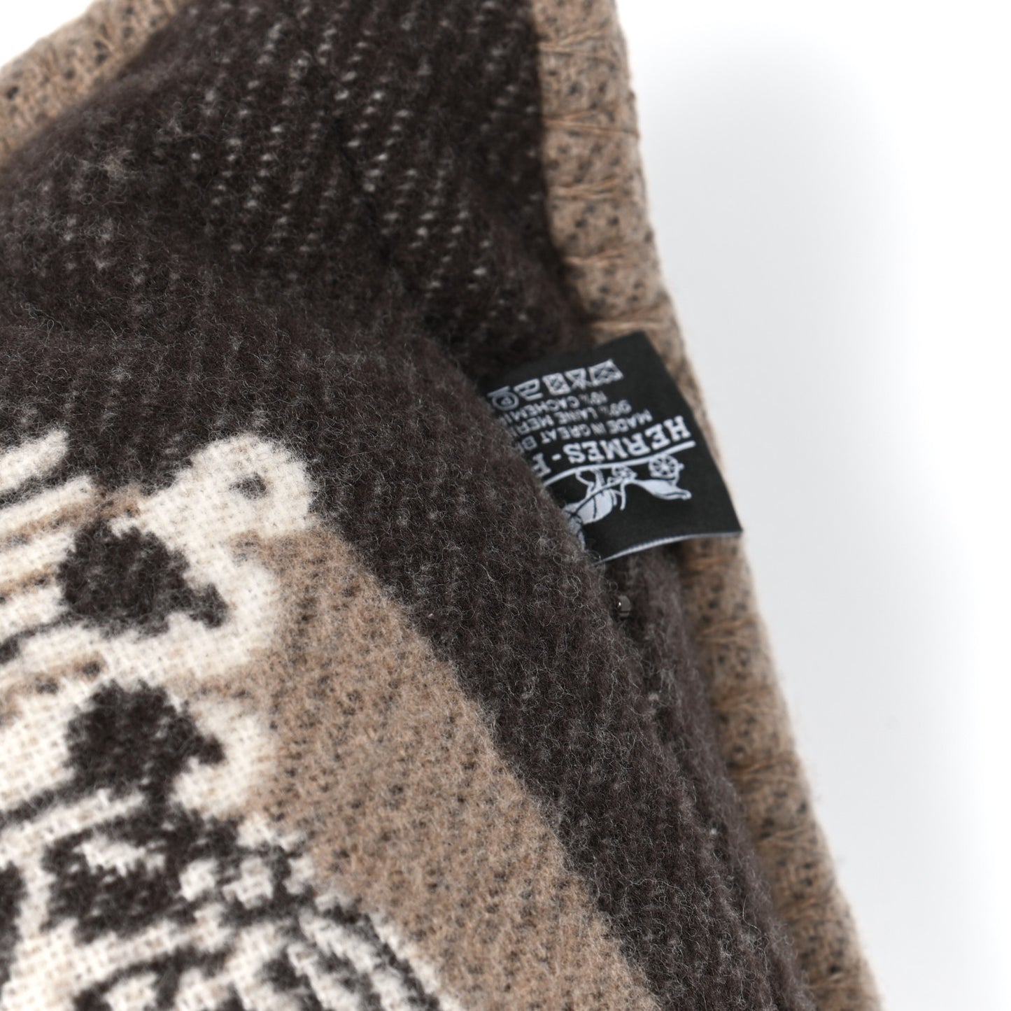 Wool Cashmere Brandebourgs Pillow Ecorce