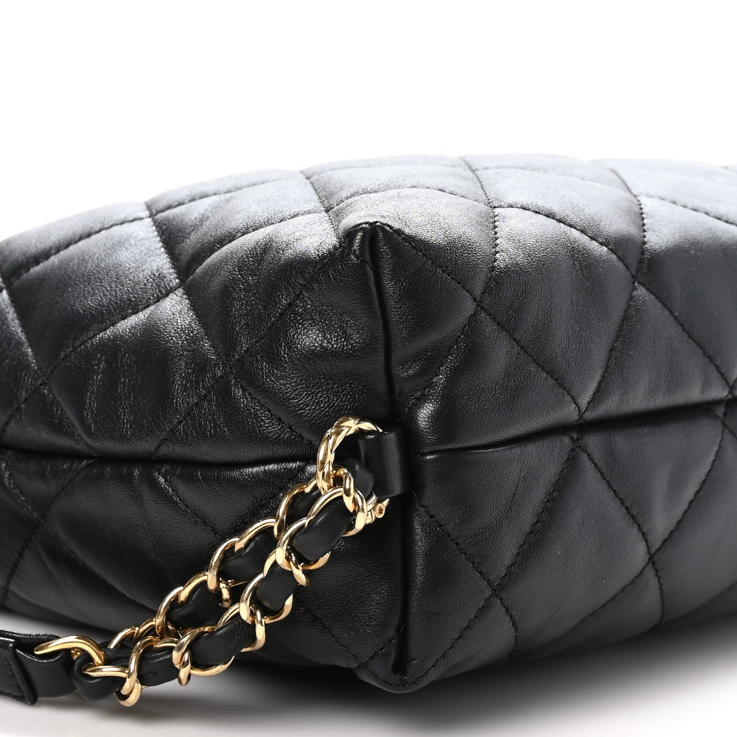 Chanel Lambskin Quilted Maxi Hobo Black 9 of 11