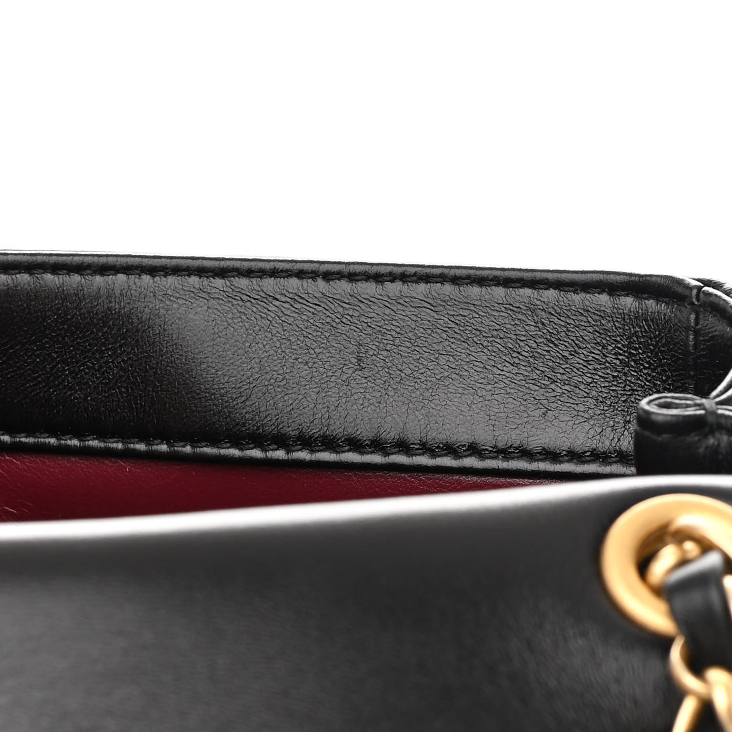 Shiny Lambskin Quilted Small Daily Friend Flap Black