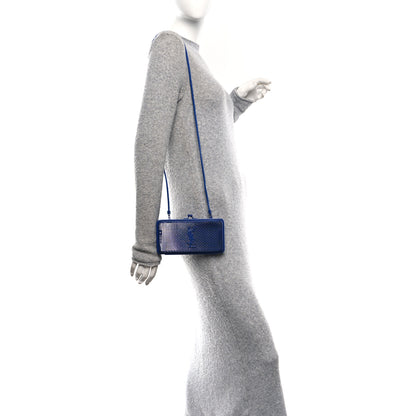 Saint Laurent Brass Lambskin Monogram Cassandre Cage Bag Blue Majorelle 2 of 8
