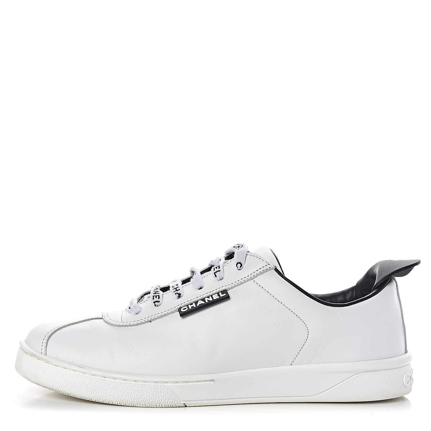 Chanel Calfskin CC Womens Sneakers 39 Black 1 of 12