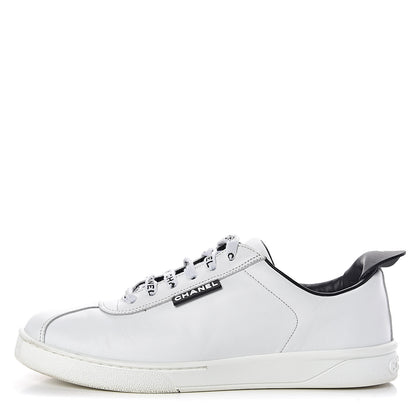 Chanel Calfskin CC Womens Sneakers 39 Black 1 of 12