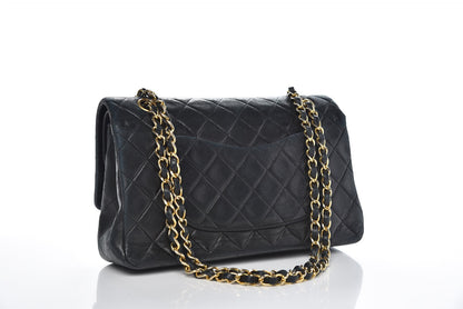Chanel Lambskin Quilted Medium Double Flap Black 13 of 18