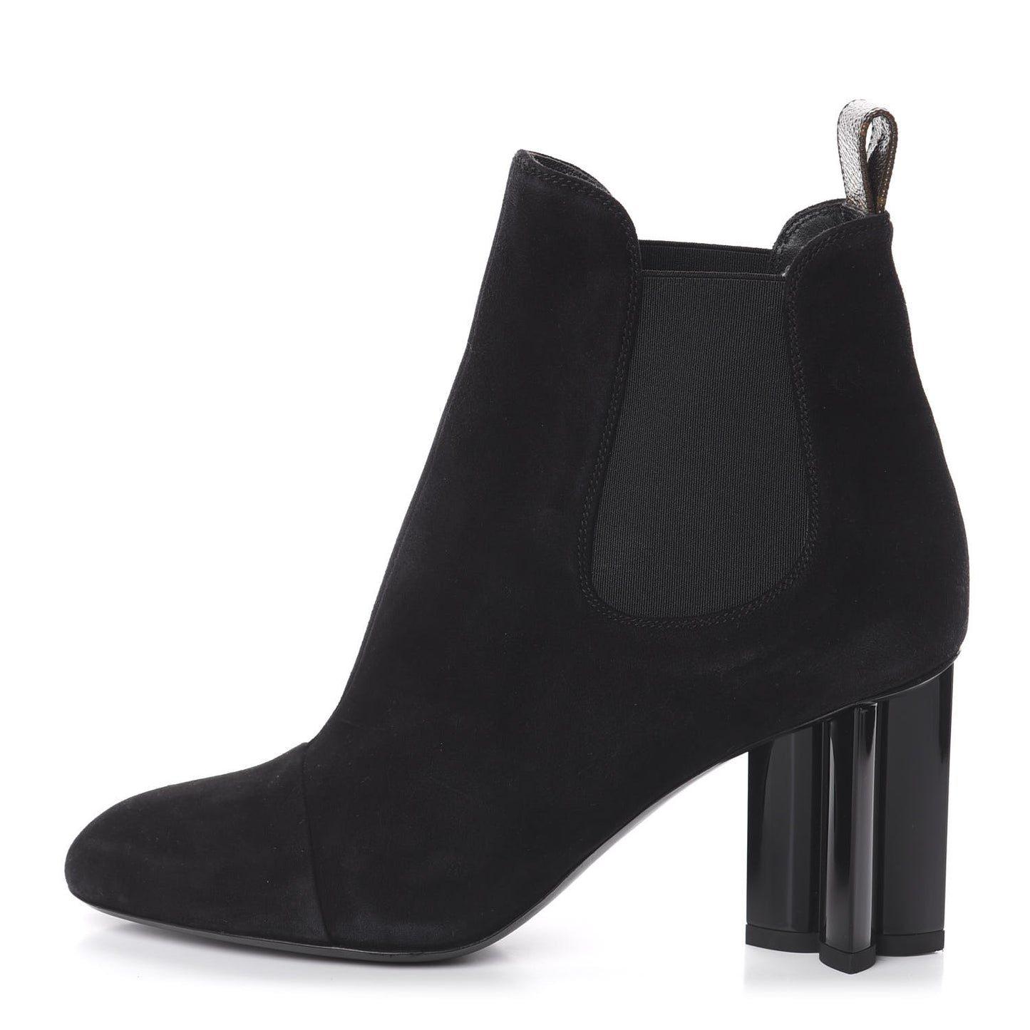 Suede Monogram Uniformes Cap Toe Chelsea 80mm Ankle Boots 36 Black