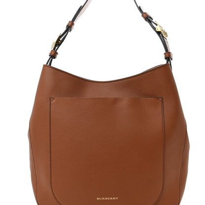 Burberry Grainy Calfskin Small Elmstone Hobo Tan 7 of 13