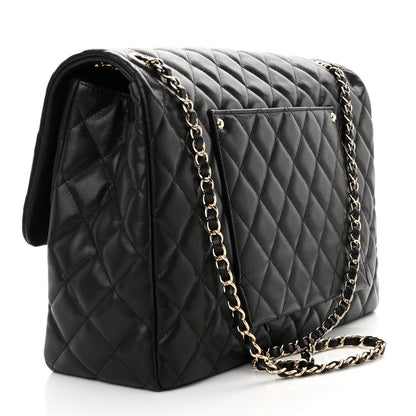 Chanel Caviar Quilted Small XXL Travel Flap Bag Black 3 of 10