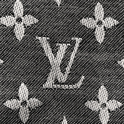 Louis Vuitton Silk Wool Monogram Denim Shawl Black 3 of 6