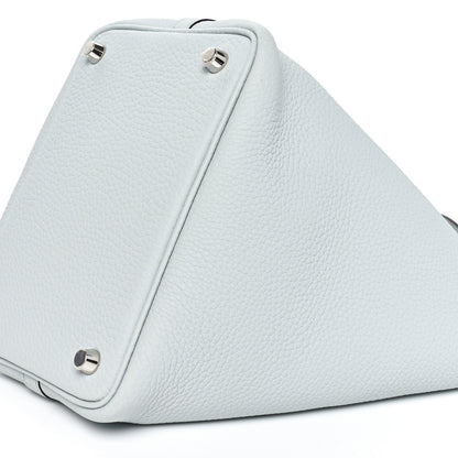 Hermes Taurillon Clemence Picotin Lock 18 PM Bleu Pale 9 of 10